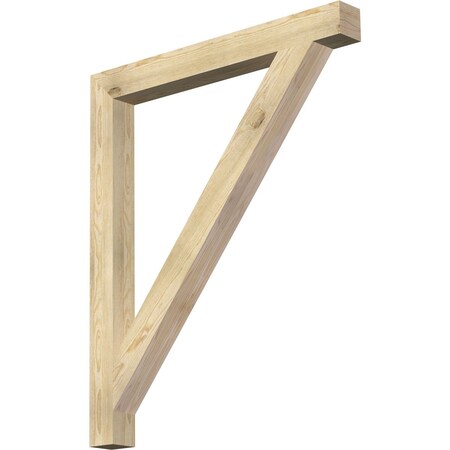 Ekena Millwork Traditional Block Rough Sawn Bracket, Douglas Fir, 4"W x 40"D x 48"H BKT04X40X48TRA05RDF